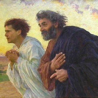 Detail from The Disciples Peter and John Running to the Sepulchre on the Morning of the Resurrection by Burnand.